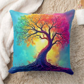 Regenbogenbaum: Wurzeln unendlicher Hoffnung Kunst Kissen (Decke)
