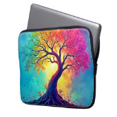 Regenbogenbaum: Wurzeln unendlicher Hoffnung Kunst Laptopschutzhülle (Vorderseite Links)