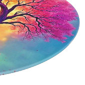 Regenbogenbaum: Wurzeln unendlicher Hoffnung Kunst Schneidebrett (Ecke)