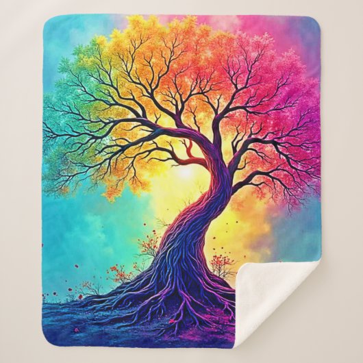 Regenbogenbaum: Wurzeln unendlicher Hoffnung Kunst Sherpadecke (Vorderseite)