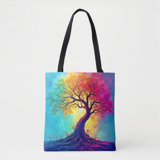 Regenbogenbaum: Wurzeln unendlicher Hoffnung Kunst Tasche (Vorderseite)