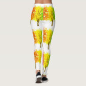 Regenbogenbäume farbenfrohe, helle Girlanlage Leggings (Rückseite)