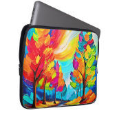 Regenbogenbäume: Lebhafter Wald Laptopschutzhülle (Vorne Rechts)