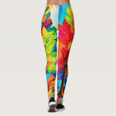 Regenbogenbäume: Lebhafter Wald Leggings (Rückseite)