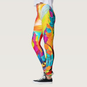 Regenbogenbäume: Lebhafter Wald Leggings (Links)