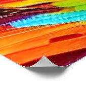 Regenbogenbäume: Lebhafter Wald Poster (Ecke)