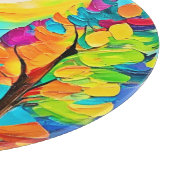 Regenbogenbäume: Lebhafter Wald Schneidebrett (Ecke)