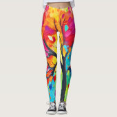 Regenbogenbäume Leggings (Vorderseite)
