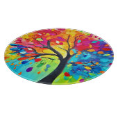 Regenbogenbäume Schneidebrett (Ecke)