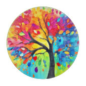Regenbogenbäume Schneidebrett (Vorderseite)