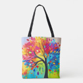 Regenbogenbäume Tasche (Rückseite)