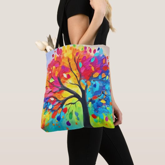 Regenbogenbäume Tasche (Von Nahem)