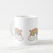 Regenbogenbecher Kaffeetasse (Vorderseite Links)