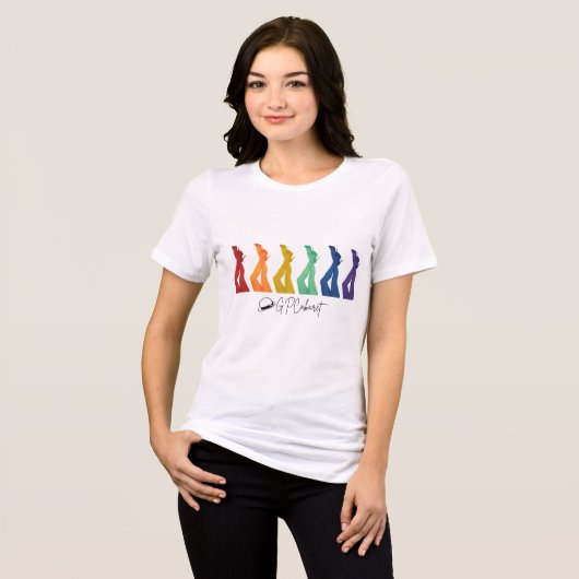 Regenbogenbeine + Schwarzer Schriftart Tri-Blend Shirt (Vorderseite voll)