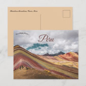 Regenbogenberg Cusco Peru Postkarte (Vorne/Hinten)