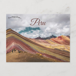 Regenbogenberg Cusco Peru Postkarte