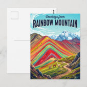 Regenbogenberg Peru Postkarte (Vorne/Hinten)