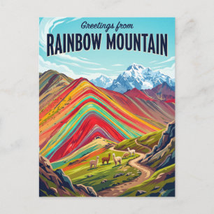 Regenbogenberg Peru Postkarte