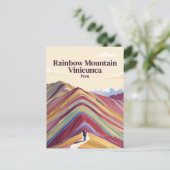 Regenbogenberg Vinicunca Peru Postkarte (Stehend Vorderseite)