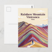 Regenbogenberg Vinicunca Peru Postkarte (Vorne/Hinten)