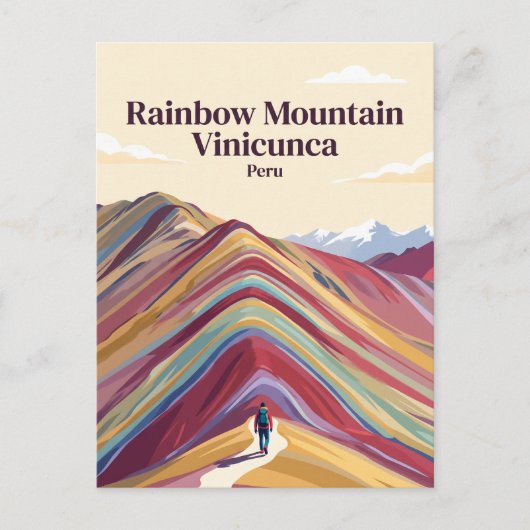 Regenbogenberg Vinicunca Peru Postkarte (Vorderseite)