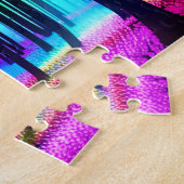 Regenbogenbezaubernde Wälder und Silhouette der Sc Puzzle (Seite)