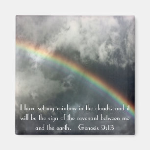 Regenbogenbibel-Vers Genese-9:13 des Gottes Magnet