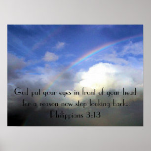Regenbogenbibel Verse Erinnerung Poster