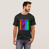 Regenbogenblase bei Storchen mit Silhouette T-Shirt (Vorne ganz)
