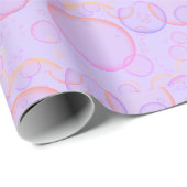 Regenbogenblasen auf Lila Geschenkpapier (Rolleneckpunkt)