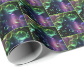 Regenbogenblasen auf schwarz geschenkpapier (Rolleneckpunkt)