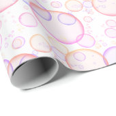 Regenbogenblasen auf Weiß Geschenkpapier (Rolleneckpunkt)