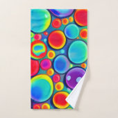 Regenbogenblasen Badhandtuch Set (Handtuch)