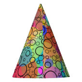 Regenbogenblasen II Partyhütchen (Rückseite)