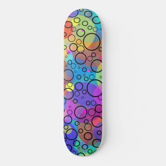 Regenbogenblasen II Skateboard (Vorderseite)