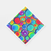 Regenbogenblasen Serviette (Ecke)