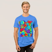 Regenbogenblasen Tri-Blend Shirt (Vorderseite voll)