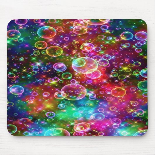 Regenbogenblasen Zauberhaft schweben Mousepad (Vorne)