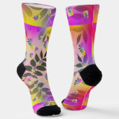 Regenbogenblätter Socken (Gewinkelt)