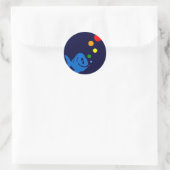 Regenbogenblume Runder Aufkleber (Tasche)