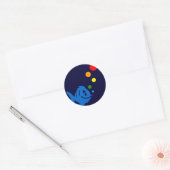 Regenbogenblume Runder Aufkleber (Umschlag)
