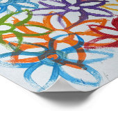 Regenbogenblumen - Druck Poster (Ecke)