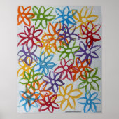 Regenbogenblumen - Druck Poster (Vorne)