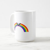 Regenbogenbogen des Progress Pride Kaffeetasse (Vorderseite Links)