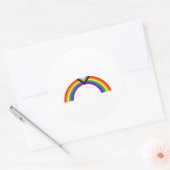 Regenbogenbogen des Progress Pride Runder Aufkleber (Umschlag)