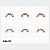 Regenbogenbogen des Progress Pride Runder Aufkleber (Blatt)