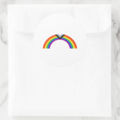 Regenbogenbogen des Progress Pride Runder Aufkleber (Tasche)