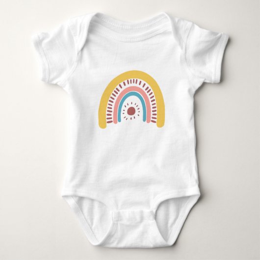 Regenbogenboho Baby Strampler (Vorderseite)