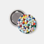 Regenbogenbonbons Magnet (Vorderseite/Rückseite)