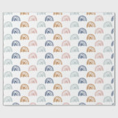 Regenbogenbrauen in Erdtönen Geschenkpapier (Flach)